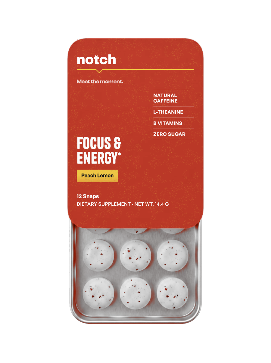 Notch Peach Lemon — tin open, Snaps visible